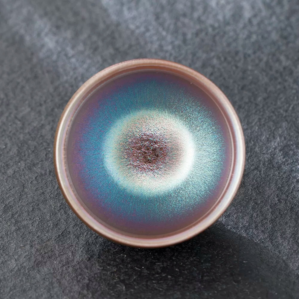 Tenmoku Teacup "Rainbow" 