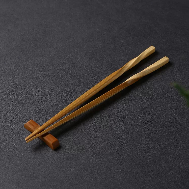 Handmade bamboo wood chopsticks "Twisted"