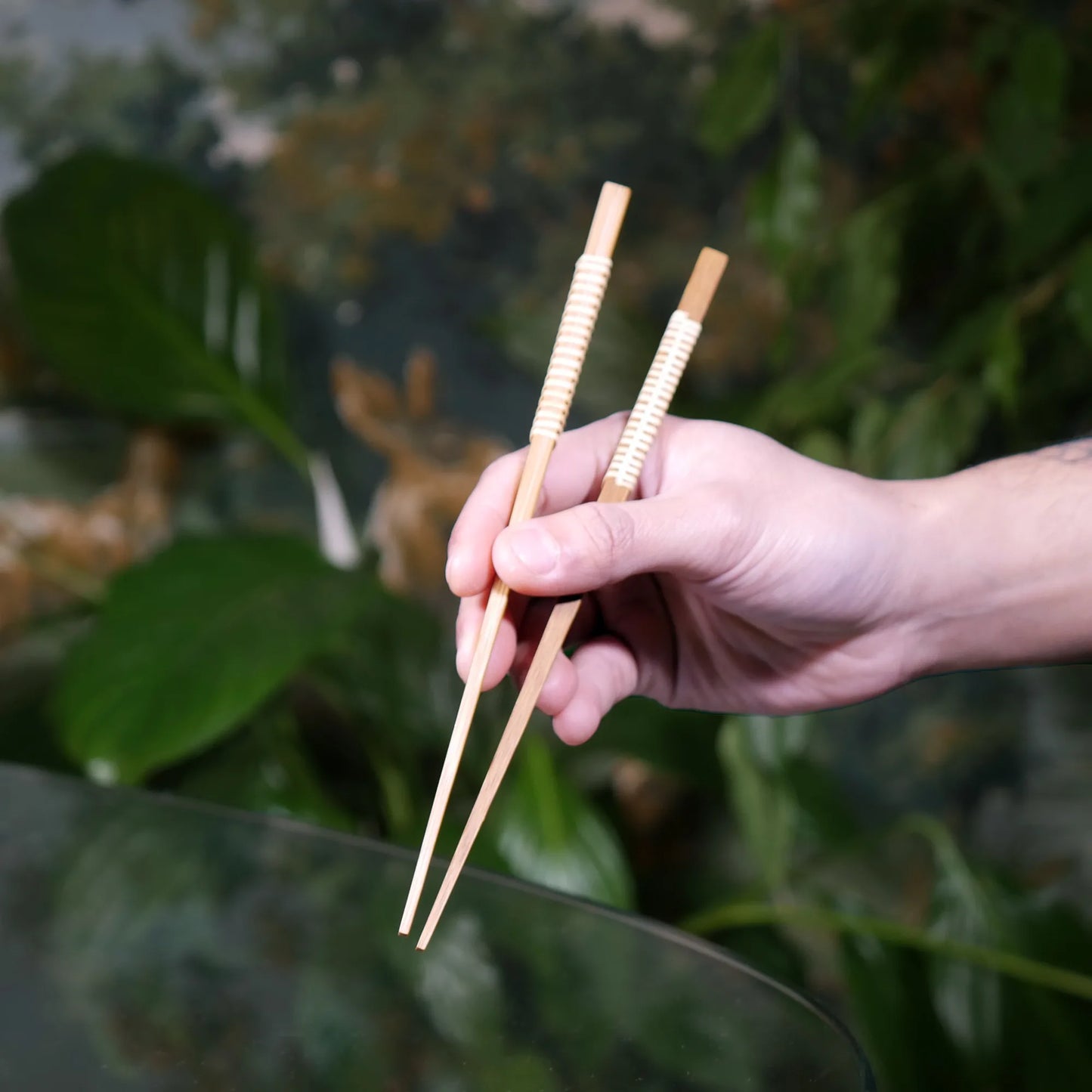 Baguette chinoise faite main en bois de bambou "Paille"