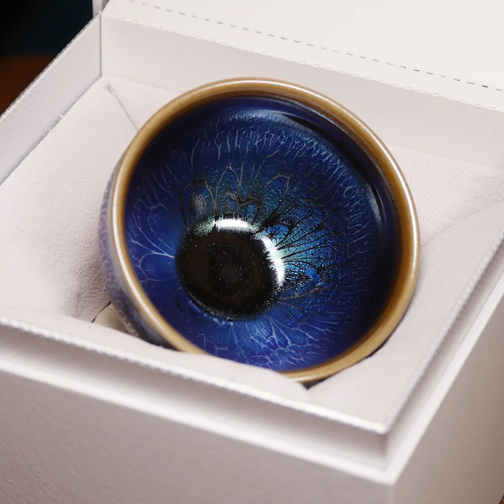 Exceptional Tenmoku cup "Blue Spirit" 