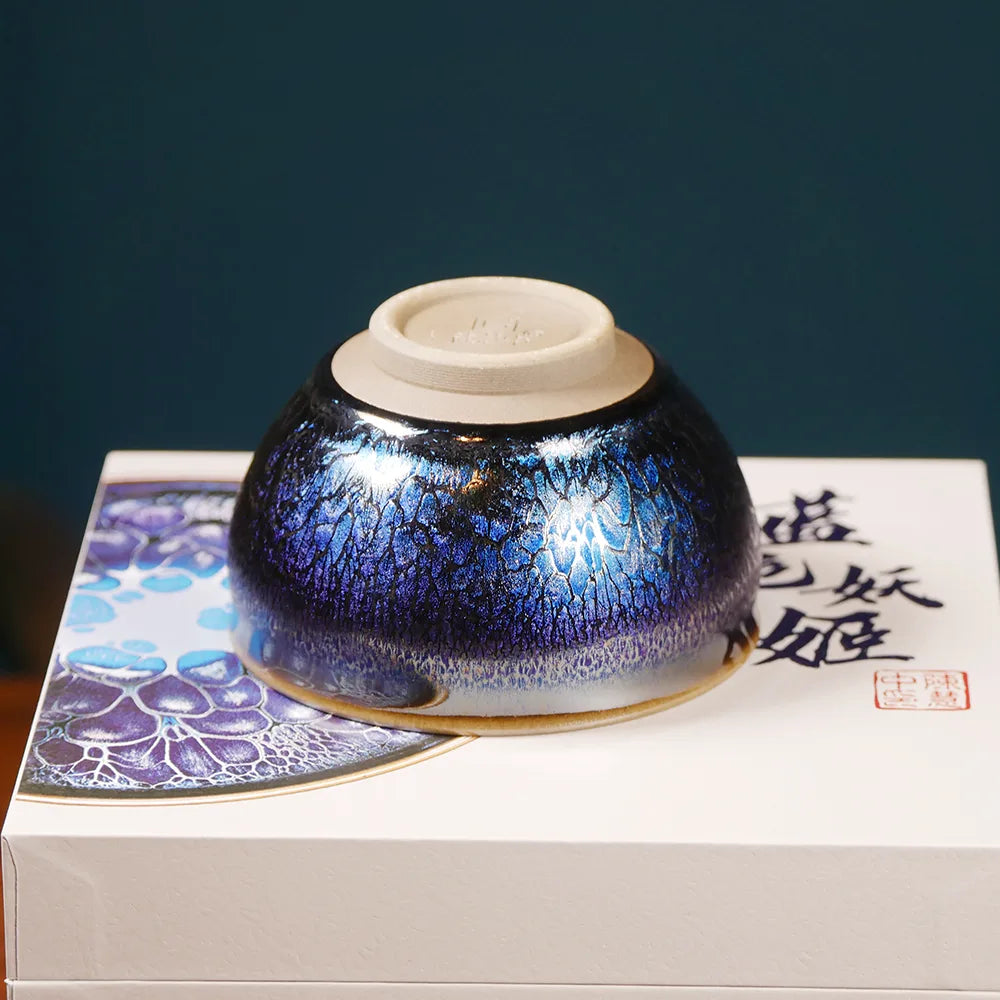 Exceptional Tenmoku cup "Blue Spirit" 