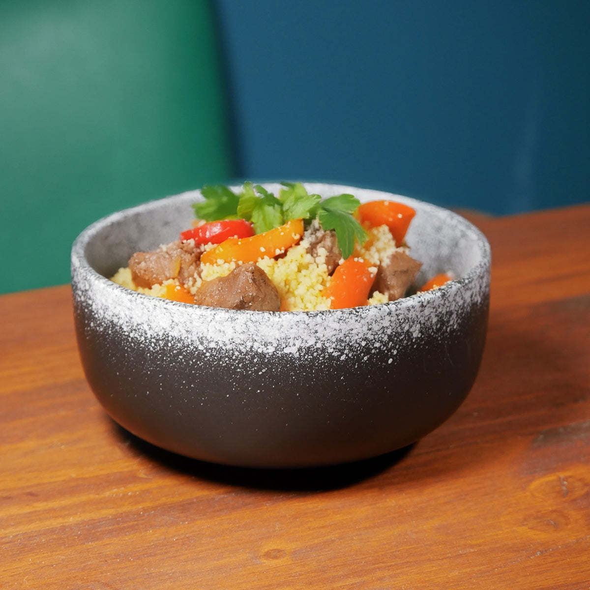 Grand bol à ramen artisanal "Enneigé"