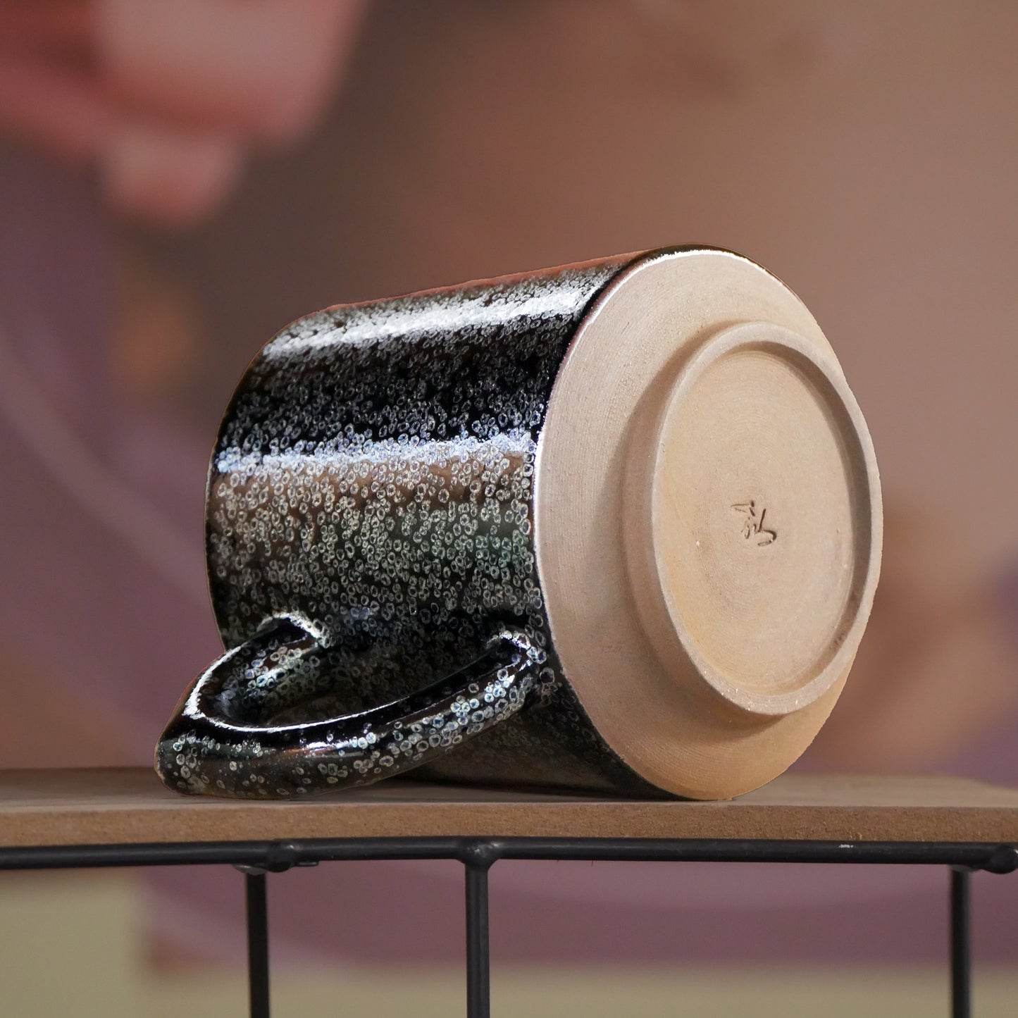 Mug Tenmoku fait main artisanal garde chaleur